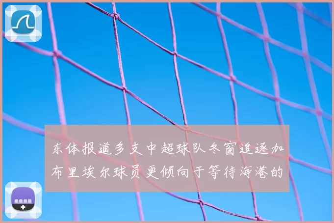 东体报道多支中超球队冬窗追逐加布里埃尔球员更倾向于等待海港的机会