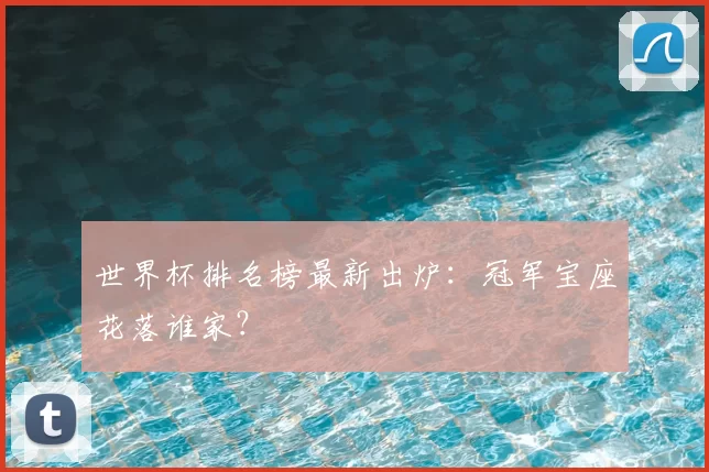 世界杯排名榜最新出炉:冠军宝座花落谁家?
