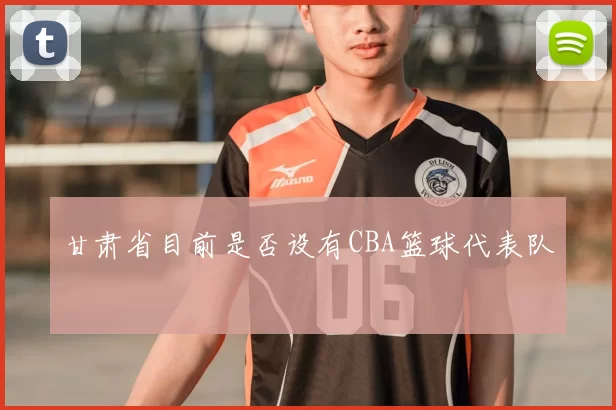 甘肃省目前是否设有CBA篮球代表队